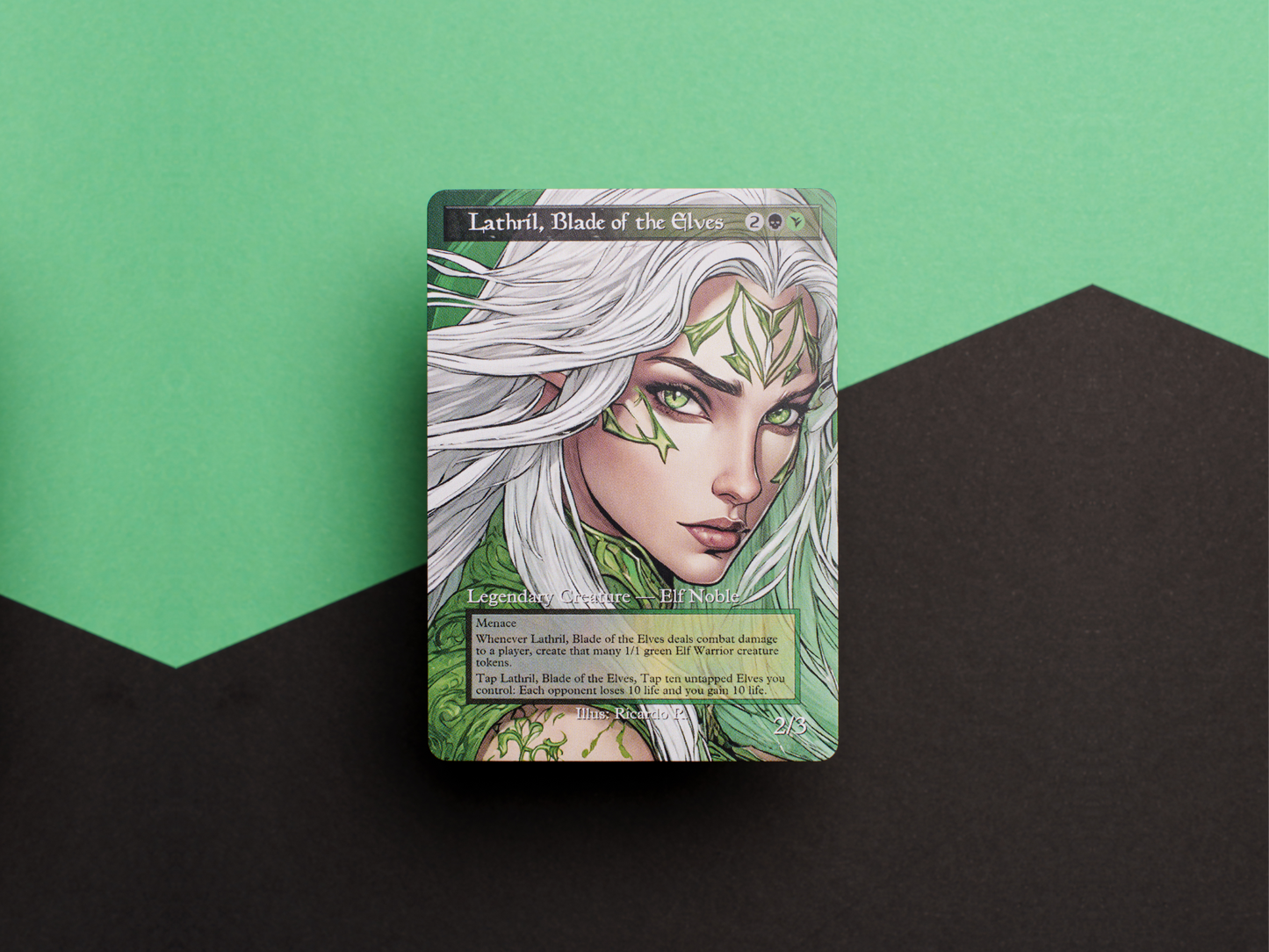 Lathril, Blade of the Elves - MTG Custom Cards , Commander alternate art - Magic MTG Alters Full Art