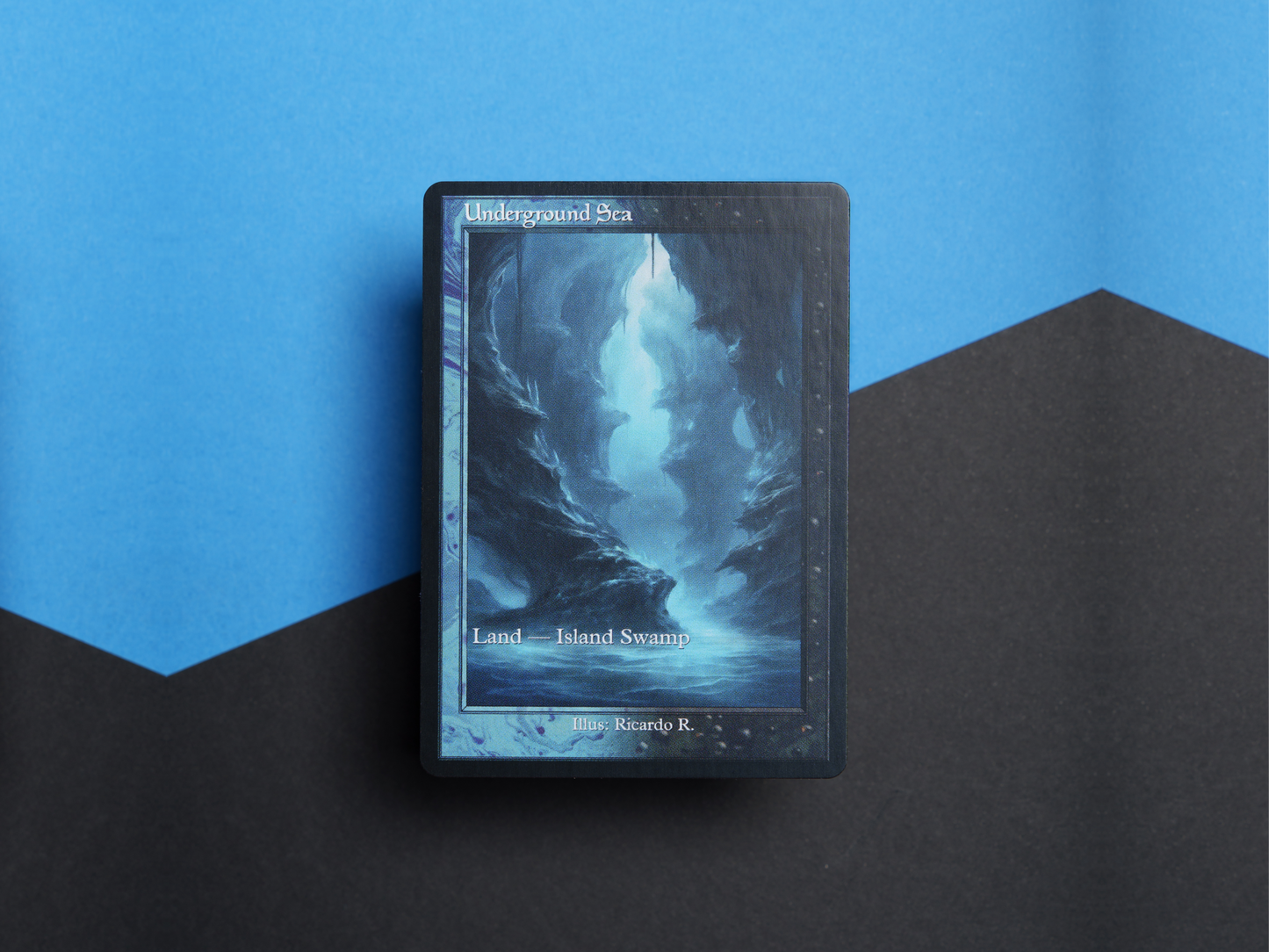 Underground Sea (v2) - Dual Land Old School Retro Frame Alter - Mtg Custom Cards, Commander, Edh and cEDH High Quality Altered Proxies