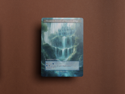 Minamo, School at Water's Edge - Full Art Alter - MTG Custom Cards, Commander, Edh and Cedh High Quality Altered Proxies