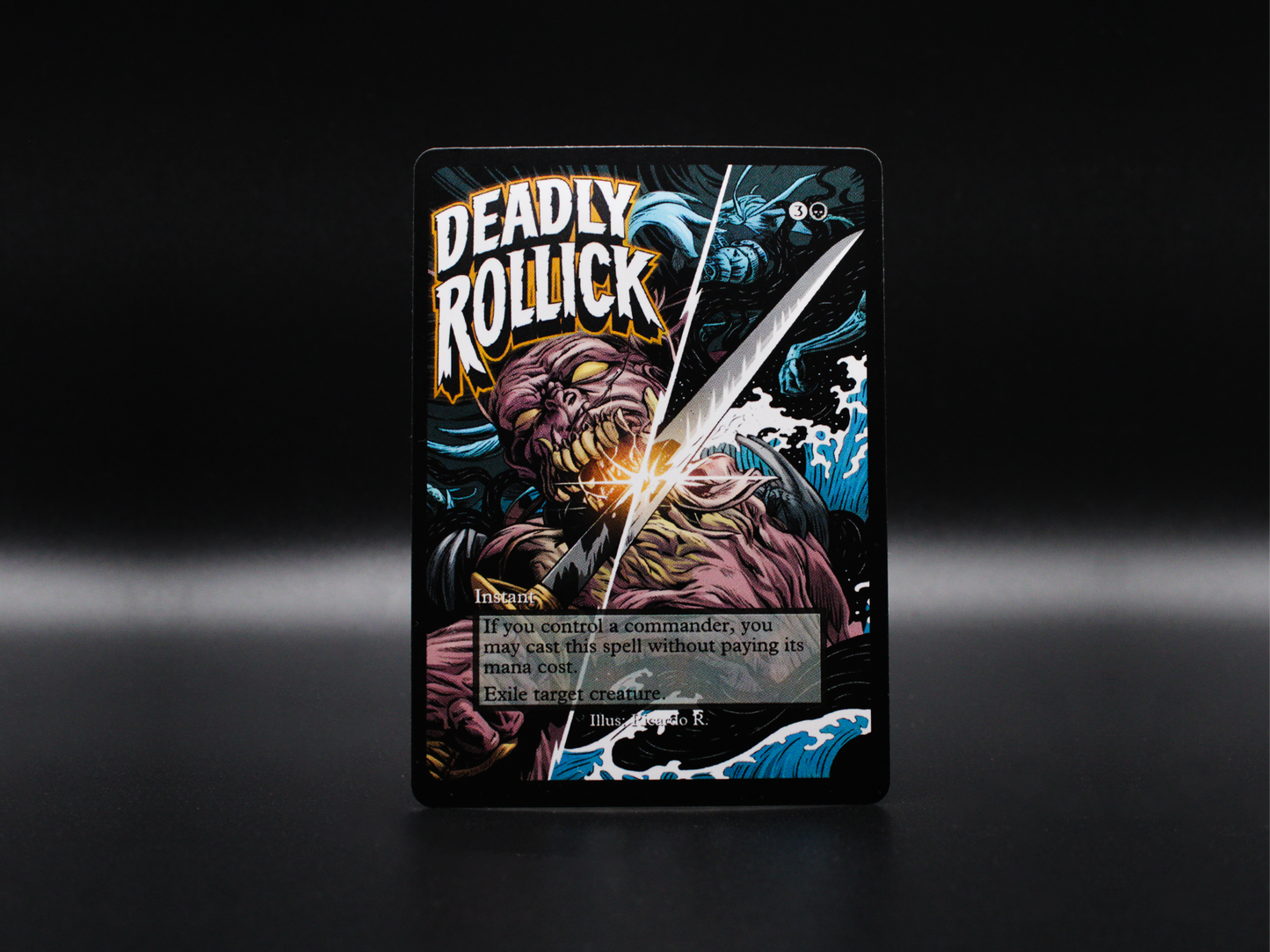 Deadly Rollick (v2) - Full Art Alter - MTG Custom Cards, Commander, Edh and Cedh High Quality Altered Proxies