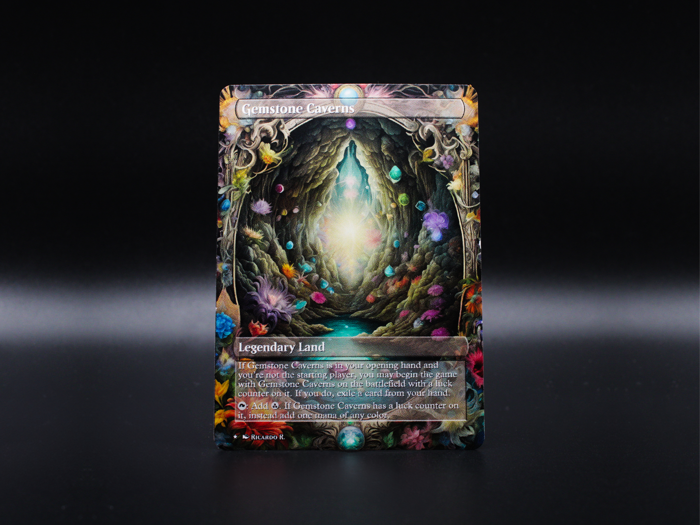 Gemstone Caverns (v2) - Full Art - Mtg Custom Cards, Commander, Edh and cEDH High Quality Altered Proxies