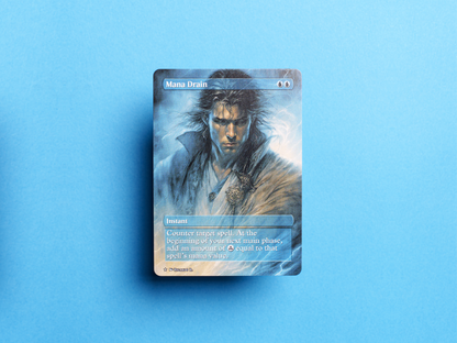 Mana Drain - Full Art Borderless - MTG Custom Cards, Commander, Edh and Cedh High Quality Altered Proxies