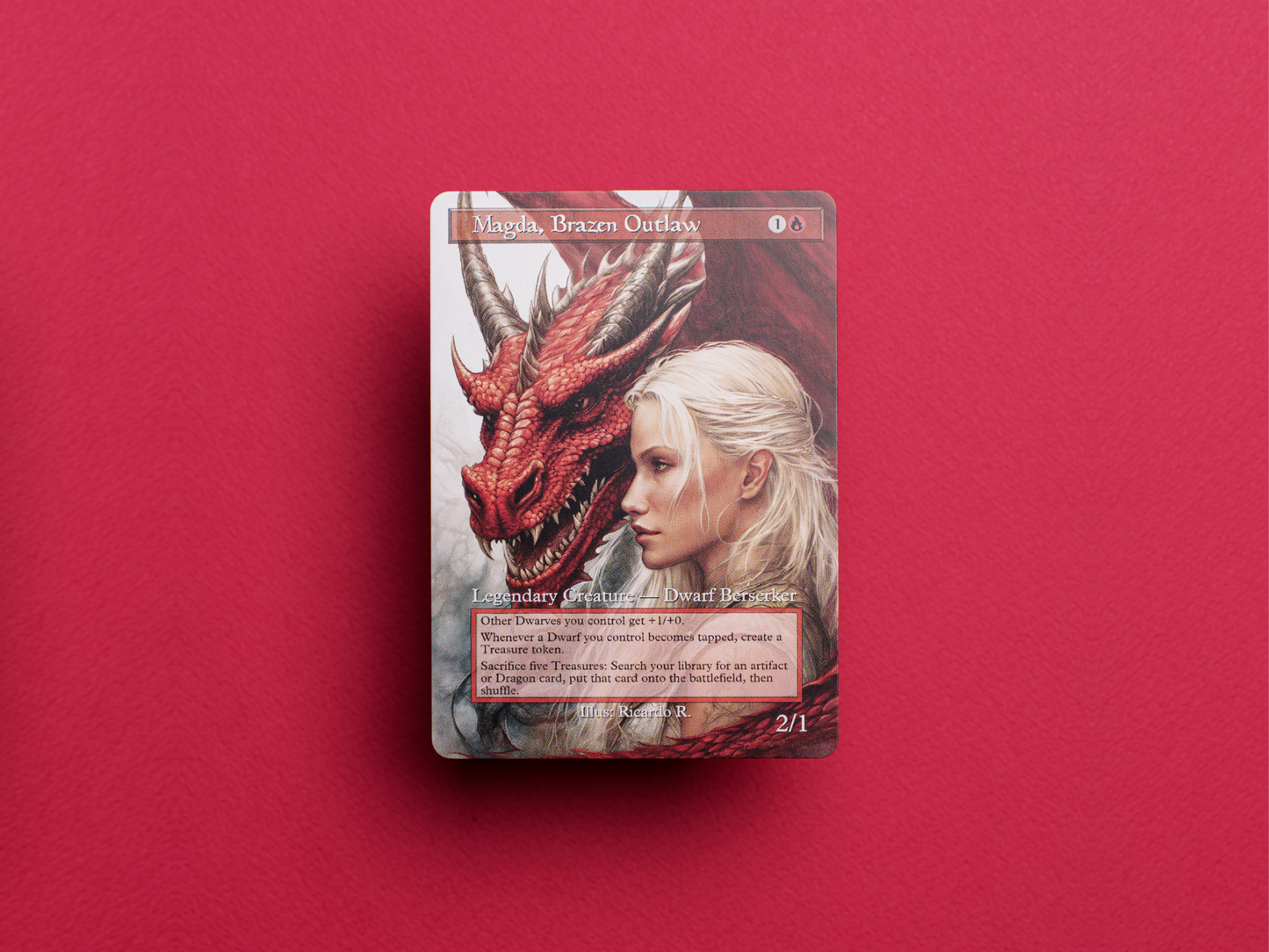 Magda, Brazen Outlaw - MTG Custom Cards , Commander alternate art - Magic MTG Alters Full Art