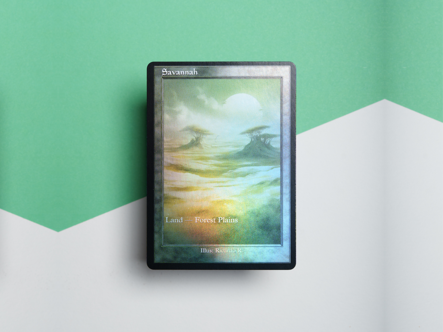 Savannah (v2) - Dual Land Old School Retro Frame Alter - Mtg Custom Cards, Commander, Edh and cEDH High Quality Altered Proxies
