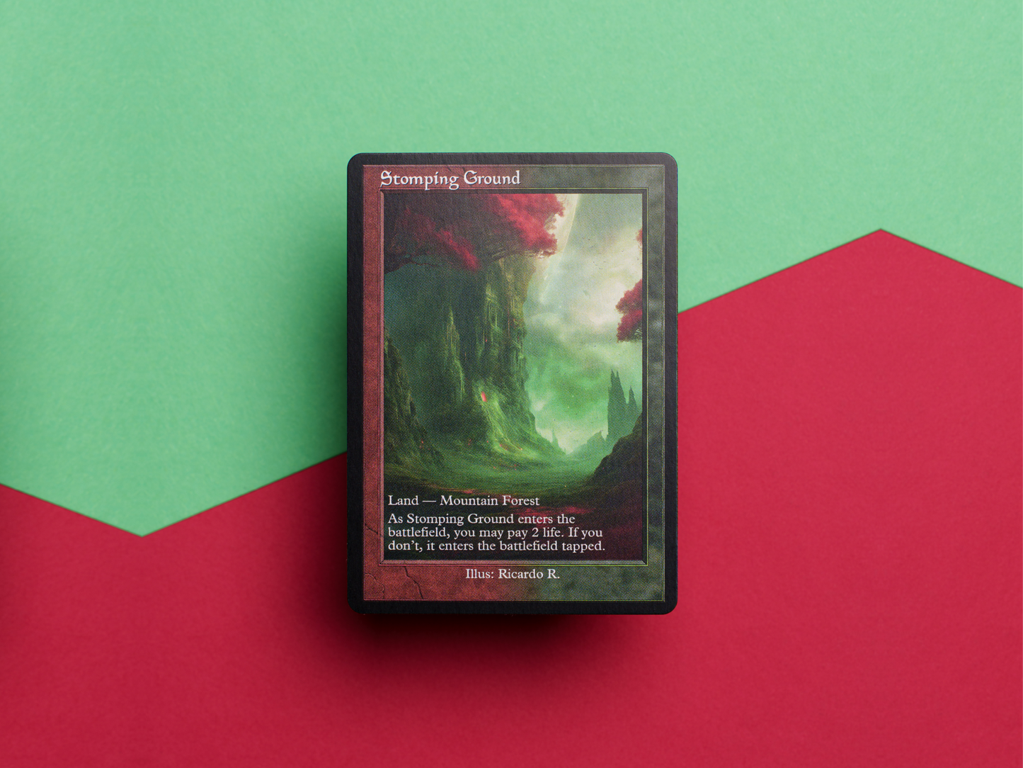 Stomping Ground (v2) - MTG Custom Cards, Commander alternate art - Magic MTG Alters Full Art