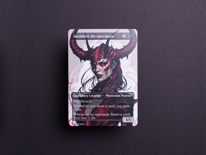Sheoldred, the Apocalypse (v2) - MTG Custom Cards , Commander alternate art - Magic MTG Alters Full Art