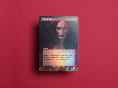Final Fortune (v2) - Full Art Alter - MTG Custom Cards, Commander, Edh and Cedh High Quality Altered Proxies