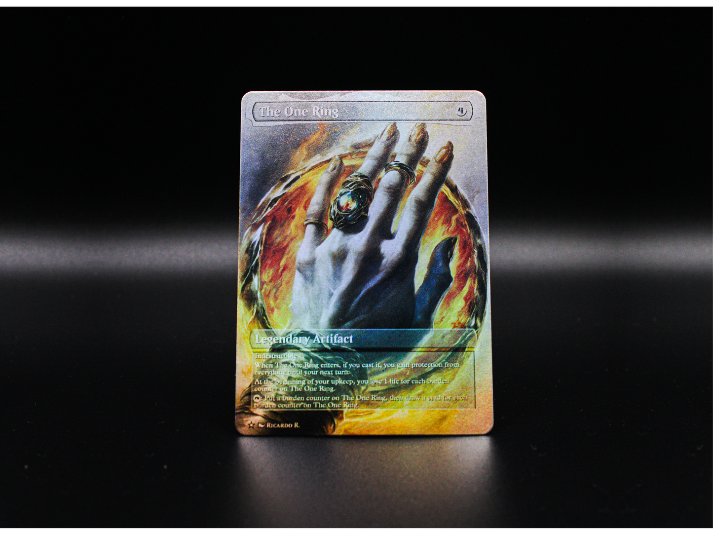 The One Ring (v2) - MTG Custom Cards , Commander alternate art - Magic MTG Alters Full