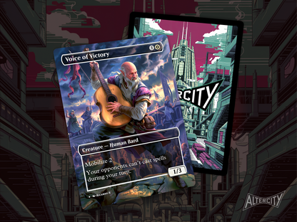 High-resolution MTG proxy of Voice of Victory for Commander decks.