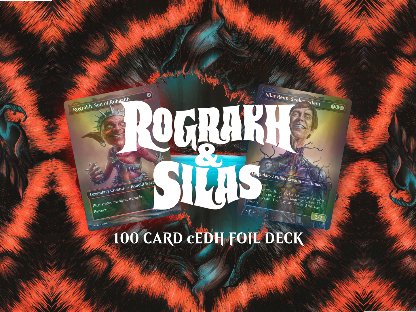 Rograkh / Silas Full Custom MTG cEDH Altered Art Commander Deck | 100 cards, 16 sideboard cards and 10 tokens - English and High Quality