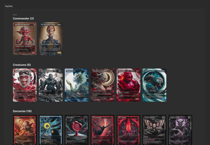Rograkh / Silas Full Custom MTG cEDH Altered Art Commander Deck | 100 cards, 16 sideboard cards and 10 tokens - English and High Quality