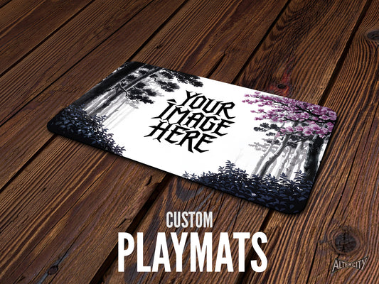 Custom Playmat - 24"x14" / 60x35 cm - Board Game Mat for TCG - Personalized Stitched High-Quality Play Mat MTG and other games / images